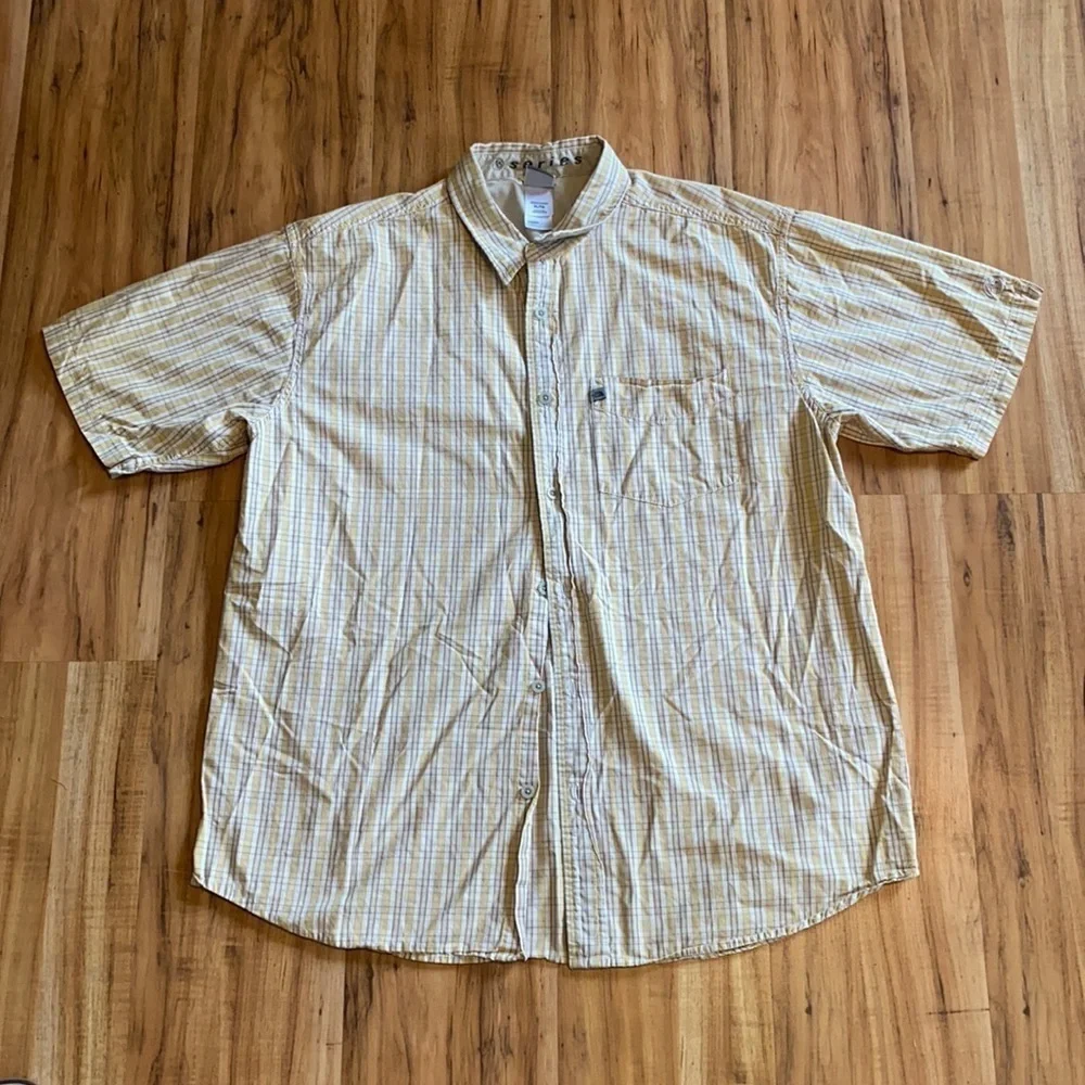 North face men’s short sleeve A5 series XL plaid